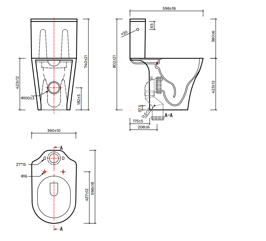 Kameo Rimless Short Projection WC Pan with Cistern & Soft Close Seat