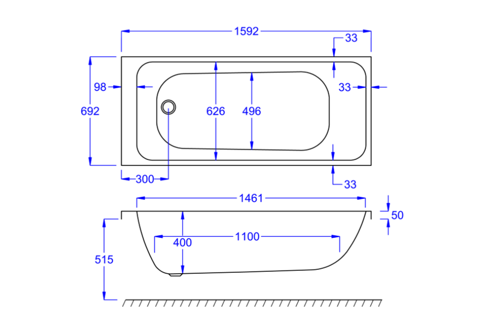 Refine Bath with Legs