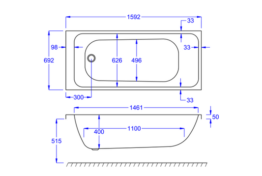 Refine Bath with Legs