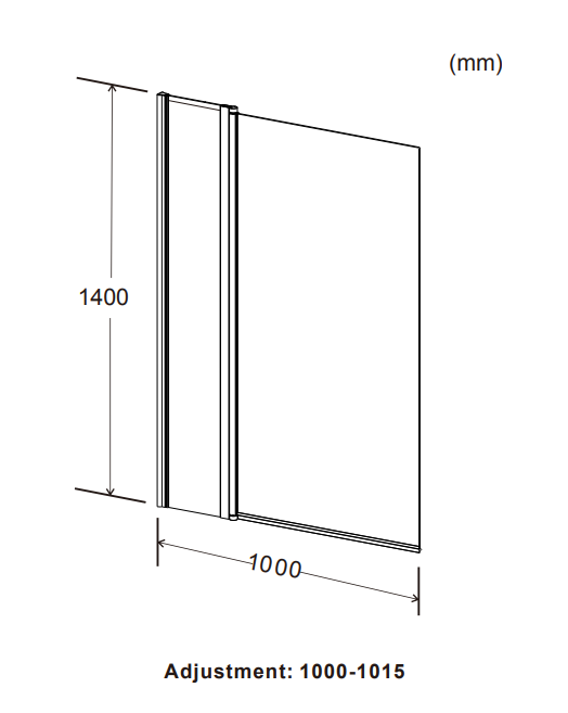 Straight Screen with Square Edge & Extended Panel