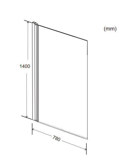 Nero Square Bath Screen