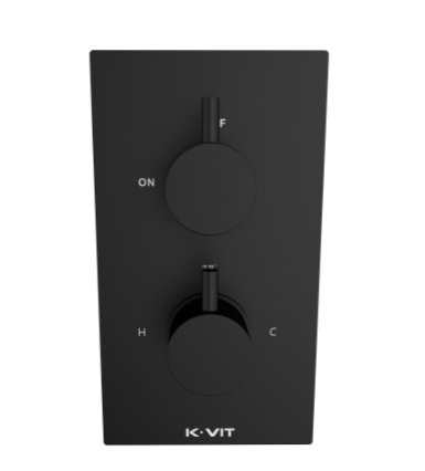 Nero Round Thermostatic Shower with Adjustable Slide Rail Kit