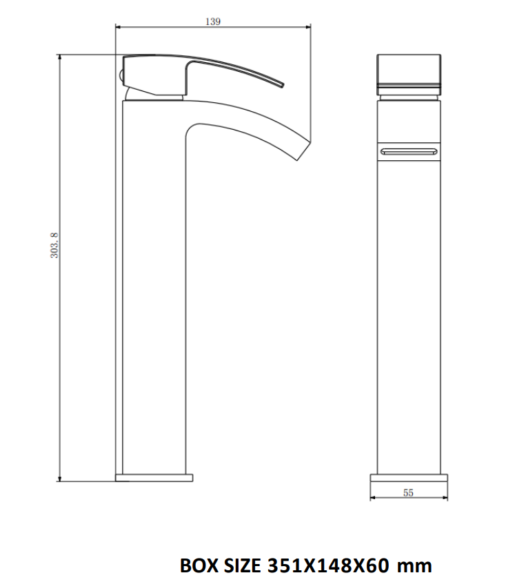 Flair Hi Rise Mono Basin Mixer