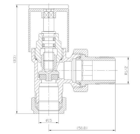 Modern Valve Brass Angled(Pair)