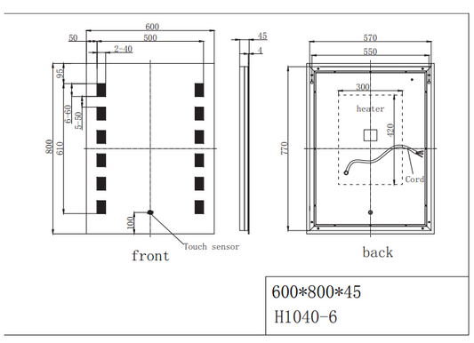 Carey 800×600 LED Mirror