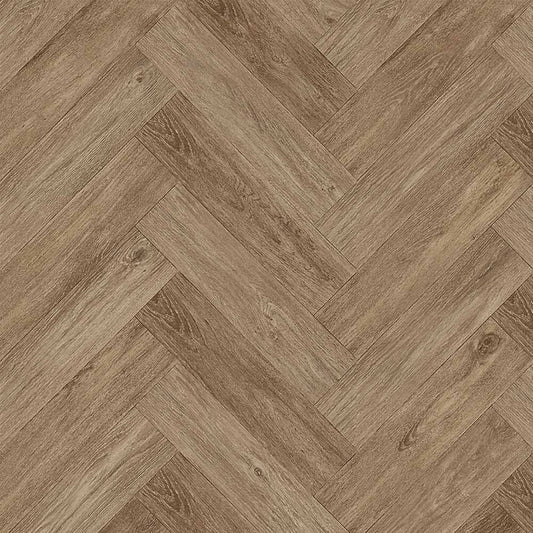 HydroClick Coburn Warm Walnut Herringbone Laminate Flooring 1174x294mm Pk/6