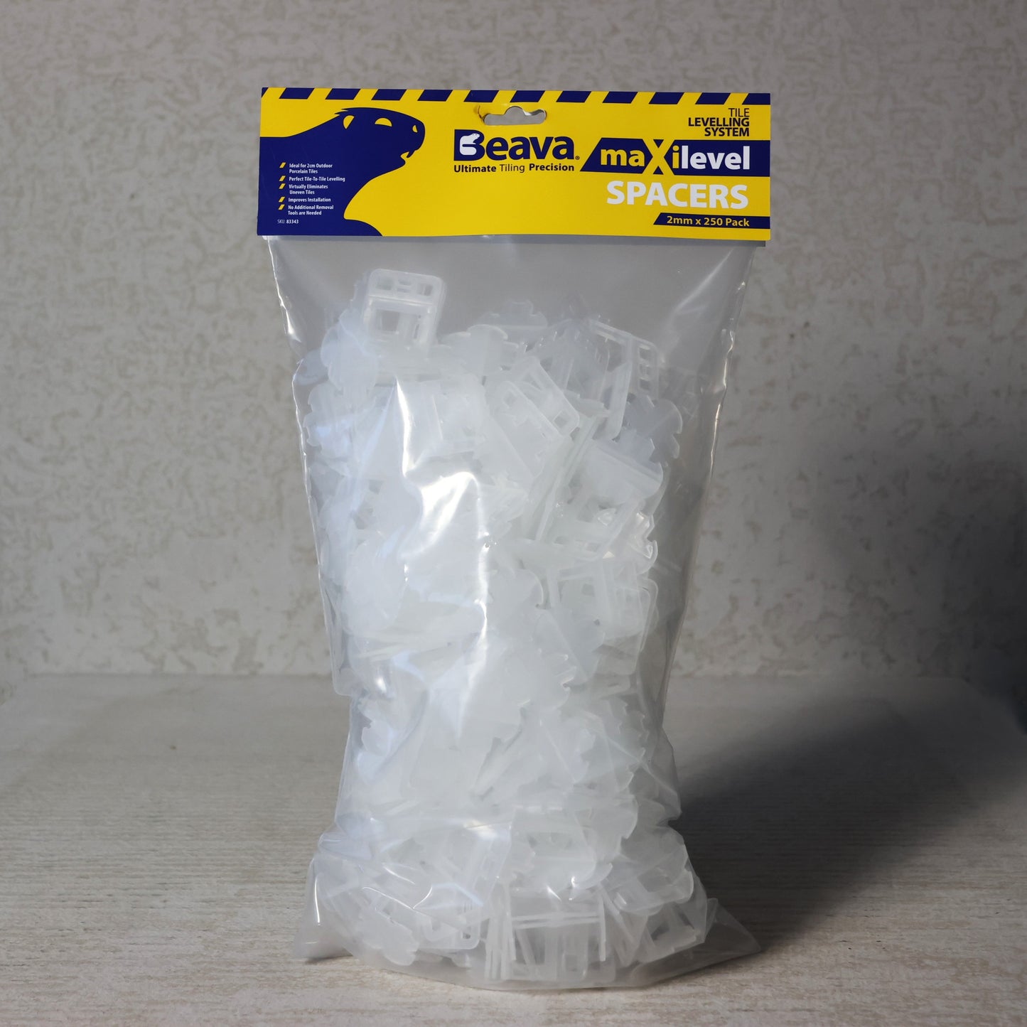 Beava MaxiLevel Spacer 2mm x250 Pack(White)