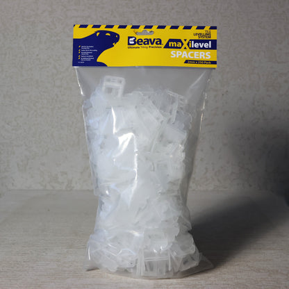 Beava MaxiLevel Spacer 2mm x250 Pack(White)