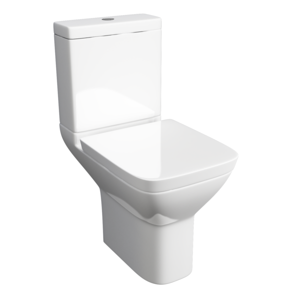 Project Square C/C WC Pan with Cistern & Soft Close Seat