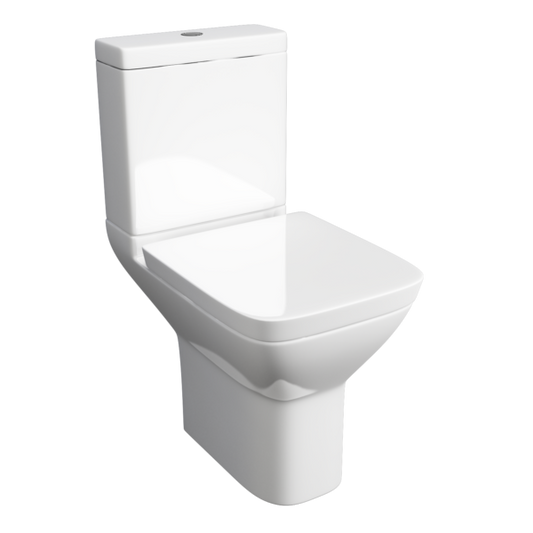 Project Square C/C WC Pan with Cistern & Soft Close Seat
