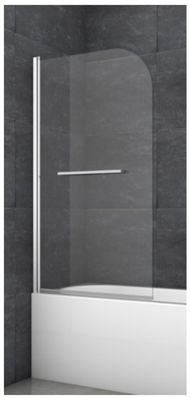 800*1400mm Bath Screen with Towel Rail