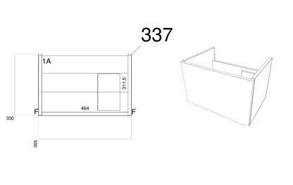 500mm Wall Hung Drawer Units