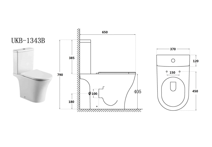 Kameo C/C Rimless WC Pan with Cistern & Soft Close Seat