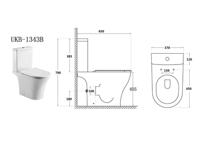 Kameo C/C Rimless WC Pan with Cistern & Soft Close Seat