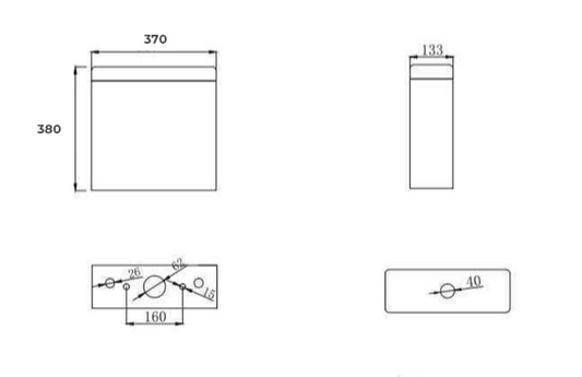 Project Square C/C WC Pan with Cistern & Soft Close Seat