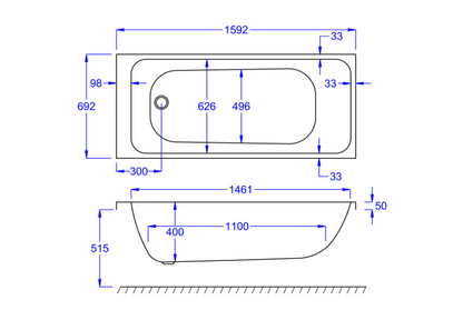 Refine Bath with Legs