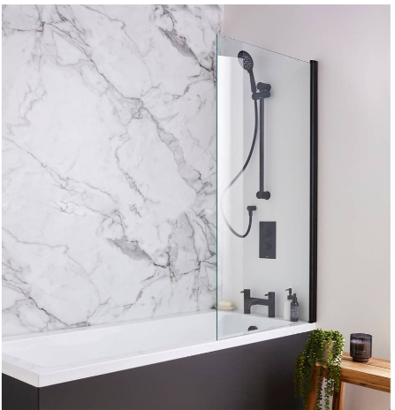 Nero Square Bath Screen