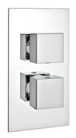 Pure Thermostatic Concealed Shower with Fixed Overhead Drencher