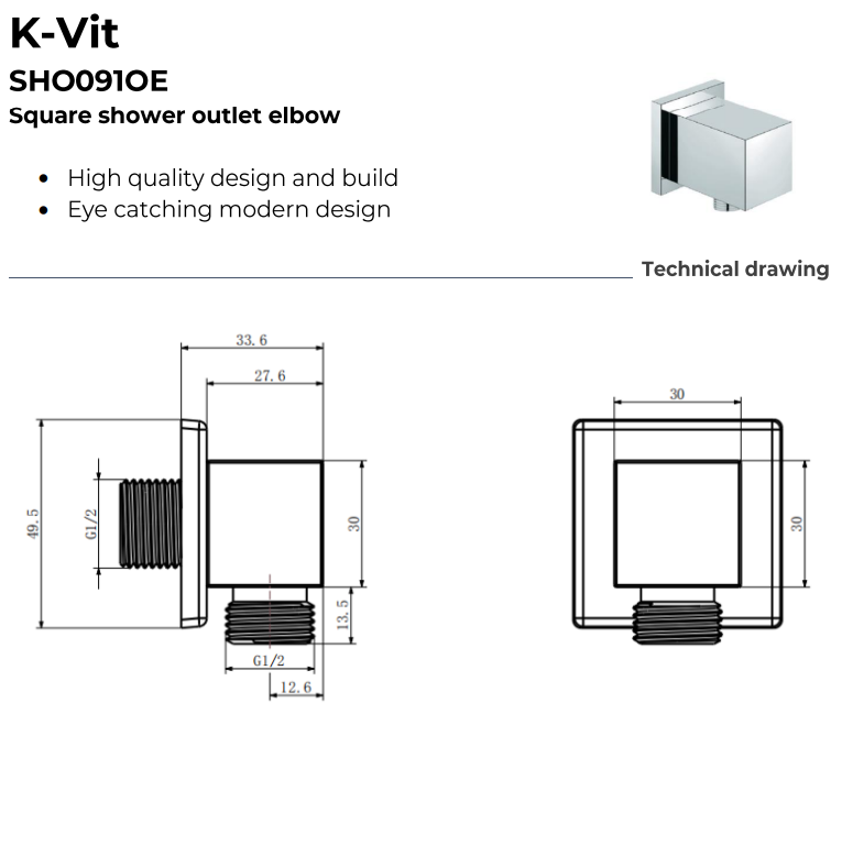 Pure Triple Thermostatic Concealed Shower with Slide Rail Kit & Overhead Drencher