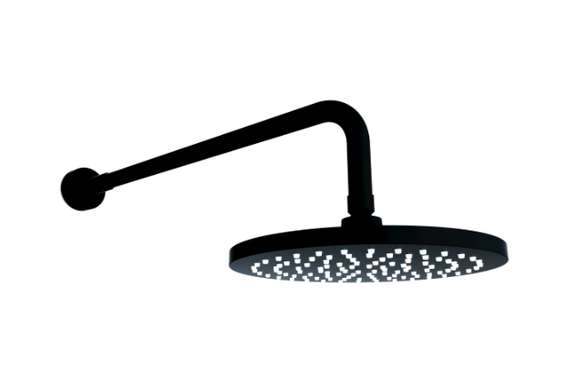 Nero Round Thermostatic Shower with Fixed overhead drencher