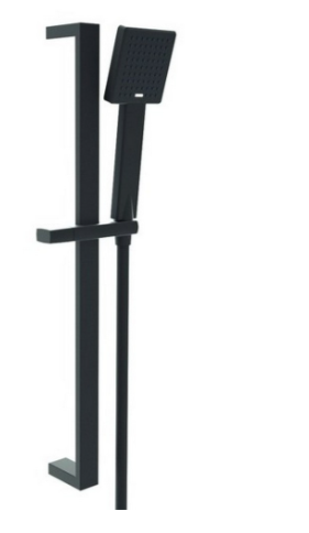 Nero Square Thermostatic Shower with Adjustable Slide Rail Kit