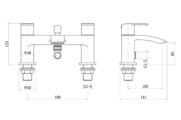 Nero Curve Bath Shower Mixer Inc. Click Waste