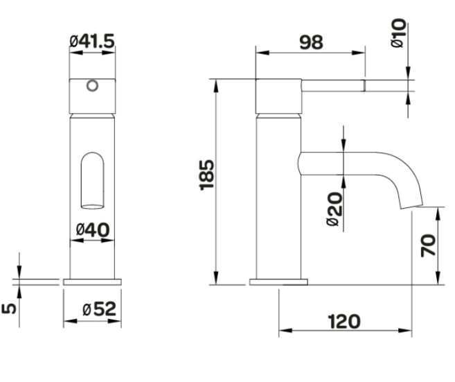 Nero Round Mono Basin Mixer