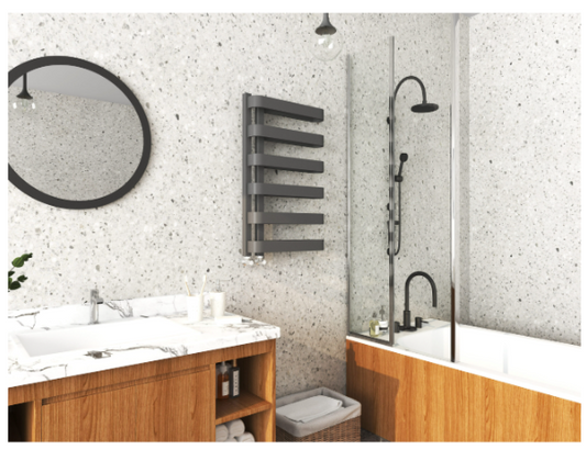Texas 850 x 500mm Towel Rail Anthracite