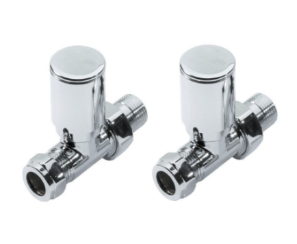 Modern Valve Chrome Straight(Pair)