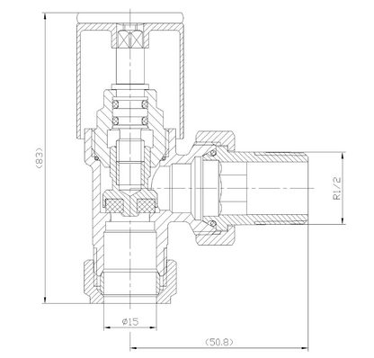 Modern Valve Brass Angled(Pair)