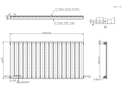 Boston White Single Panel Horizontal Radiator