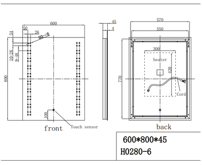 Millie 800×600 LED Mirror