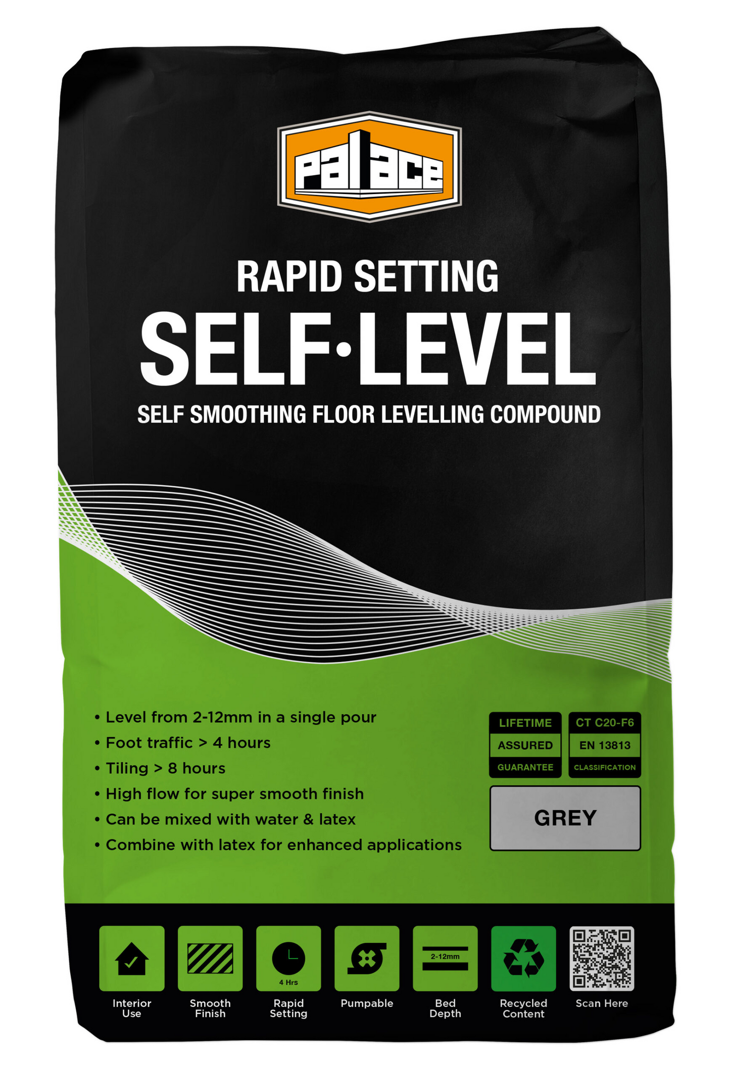 PALACE Rapid setting self level- Grey/20 Kg