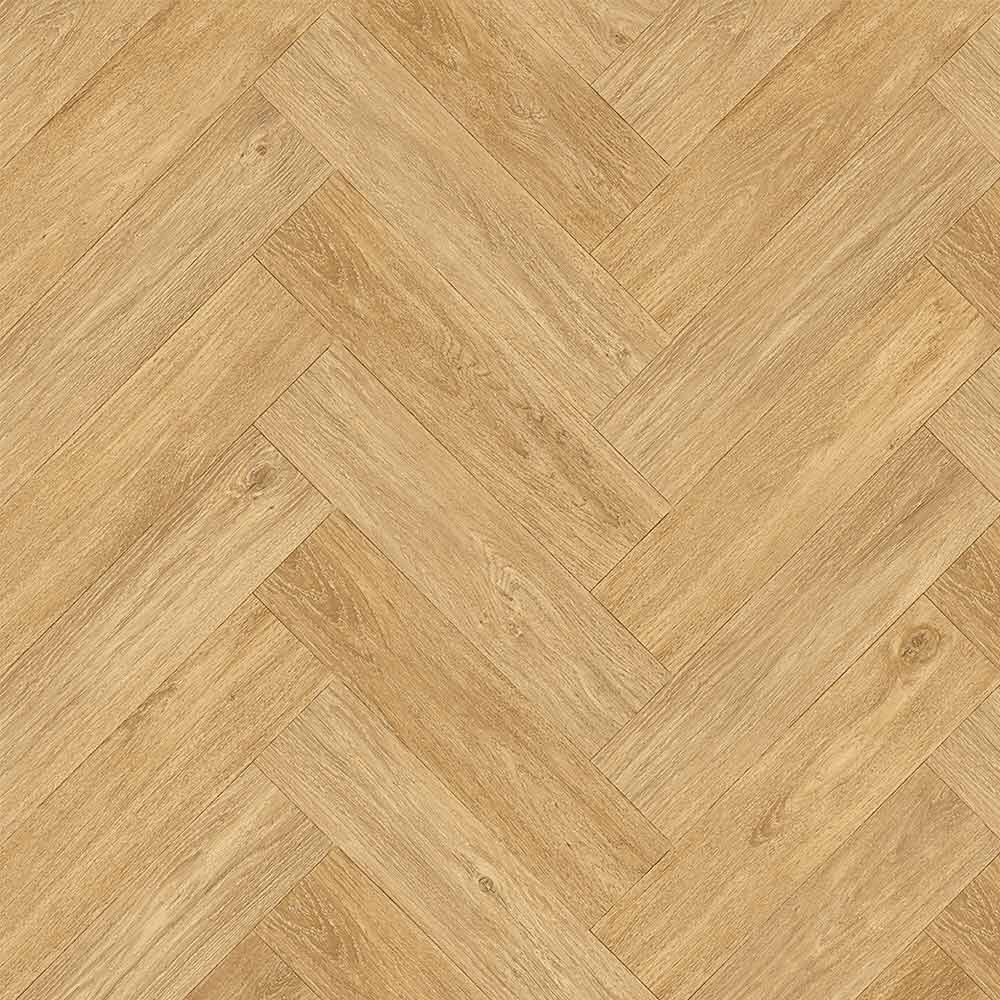 HydroClick Amias Golden Oak Herringbone Laminate Flooring 1174x294mm Pk/6