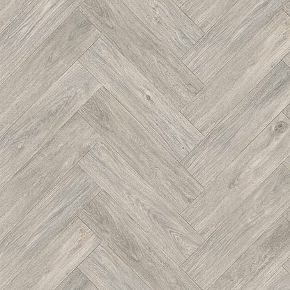HydroClick Isadora Silver Elder Herringbone Laminate Flooring 1174mm x 294mm Pk/6